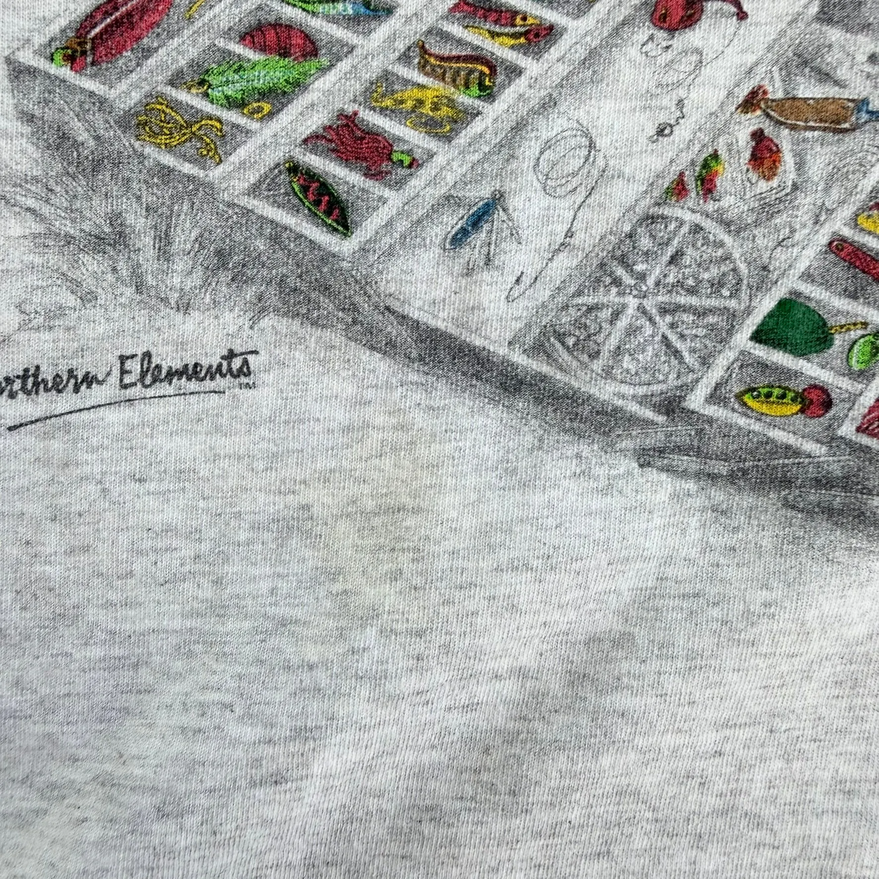 J- Vintage Northern Elements Too Many Fish Too Little Time Graphic Single Stitch Tee - XL sold by HG Vintage product image thumbnail 4