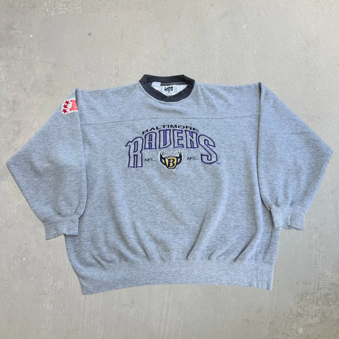 J- Vintage Baltimore Ravens NFL Lee Embroidered Logo & Text Crewneck - XL sold by HG Vintage