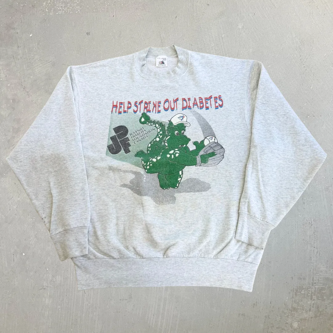 J- Vintage 90s Toronto Blue Jays Juvenile Diabetes Foundation Canada Graphic Crewneck - XL sold by HG Vintage