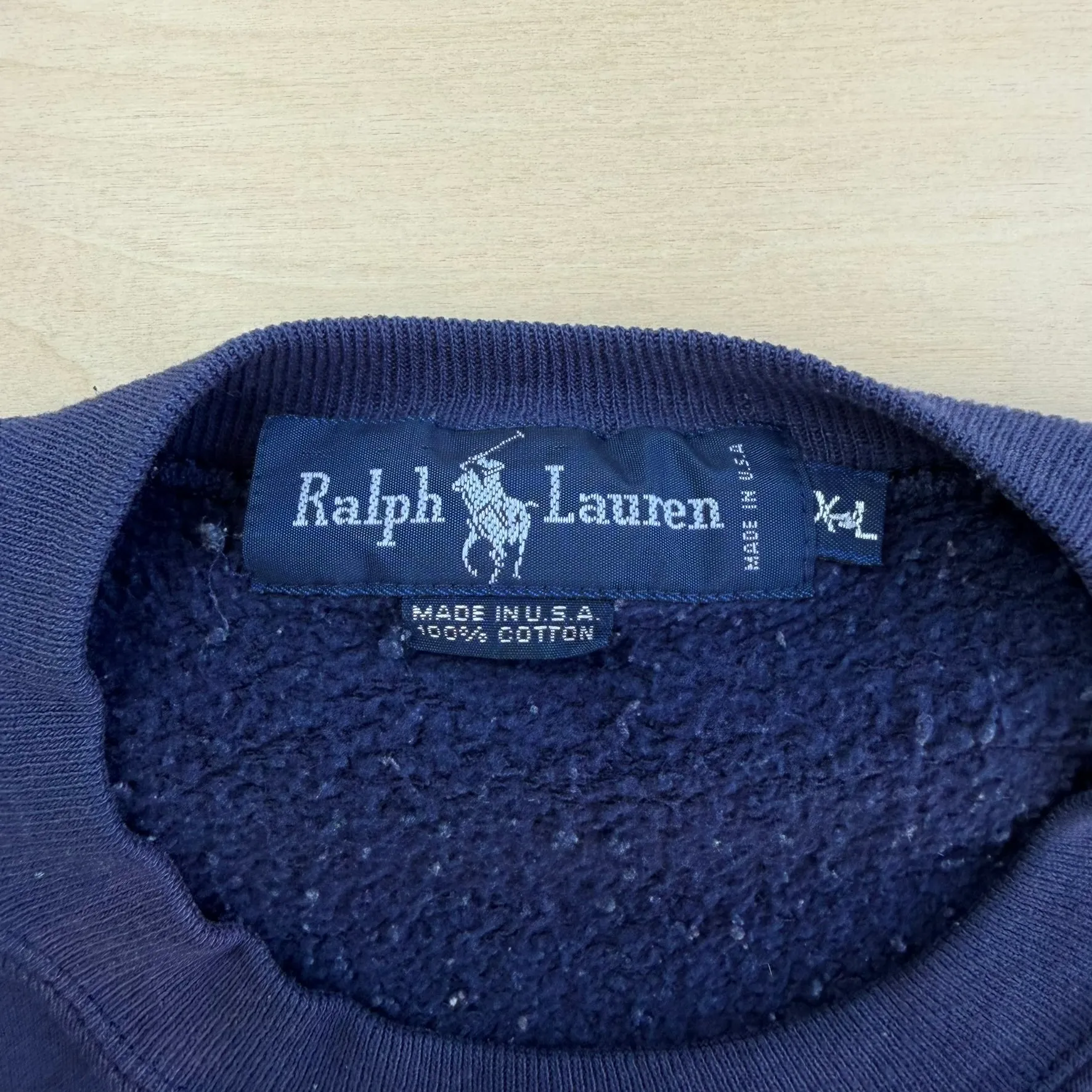 J- Vintage 90s Polo RL Embroidered Logo Made In USA Crewneck - XL sold by HG Vintage product image thumbnail 4