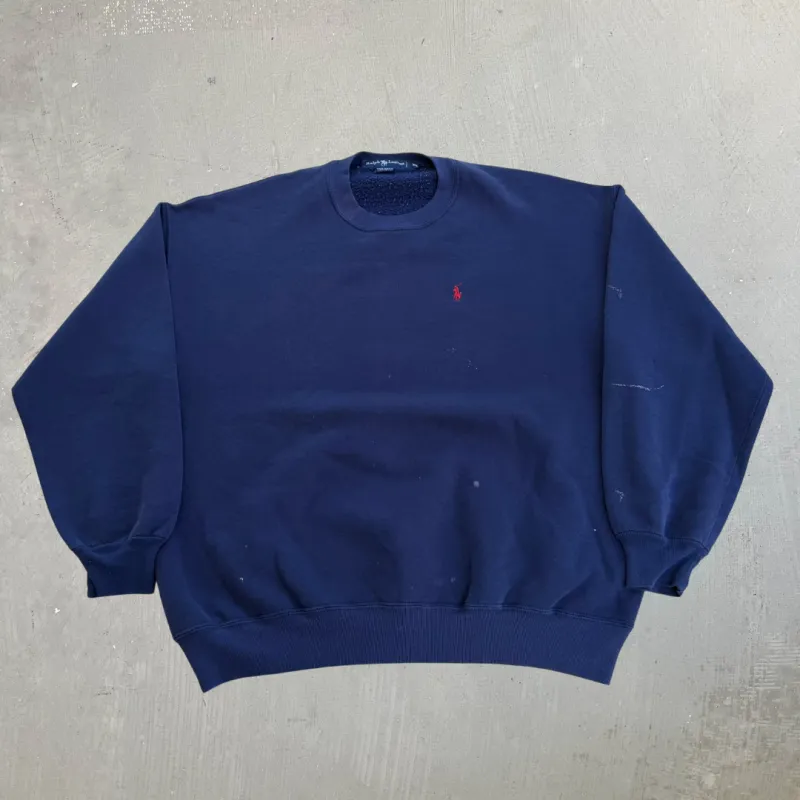 J- Vintage 90s Polo RL Embroidered Logo Made In USA Crewneck - XL made by HG Vintage