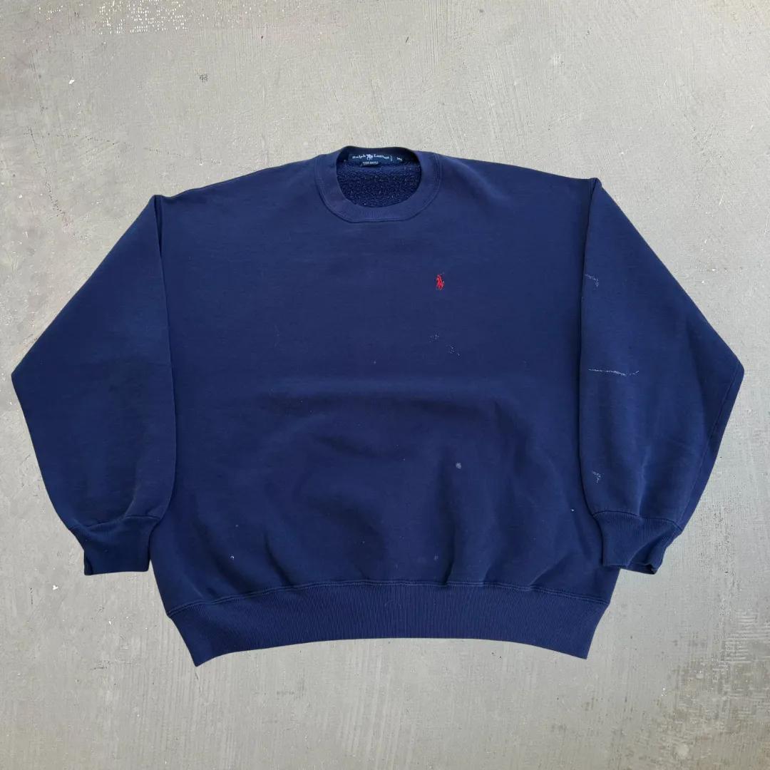J- Vintage 90s Polo RL Embroidered Logo Made In USA Crewneck - XL sold by HG Vintage