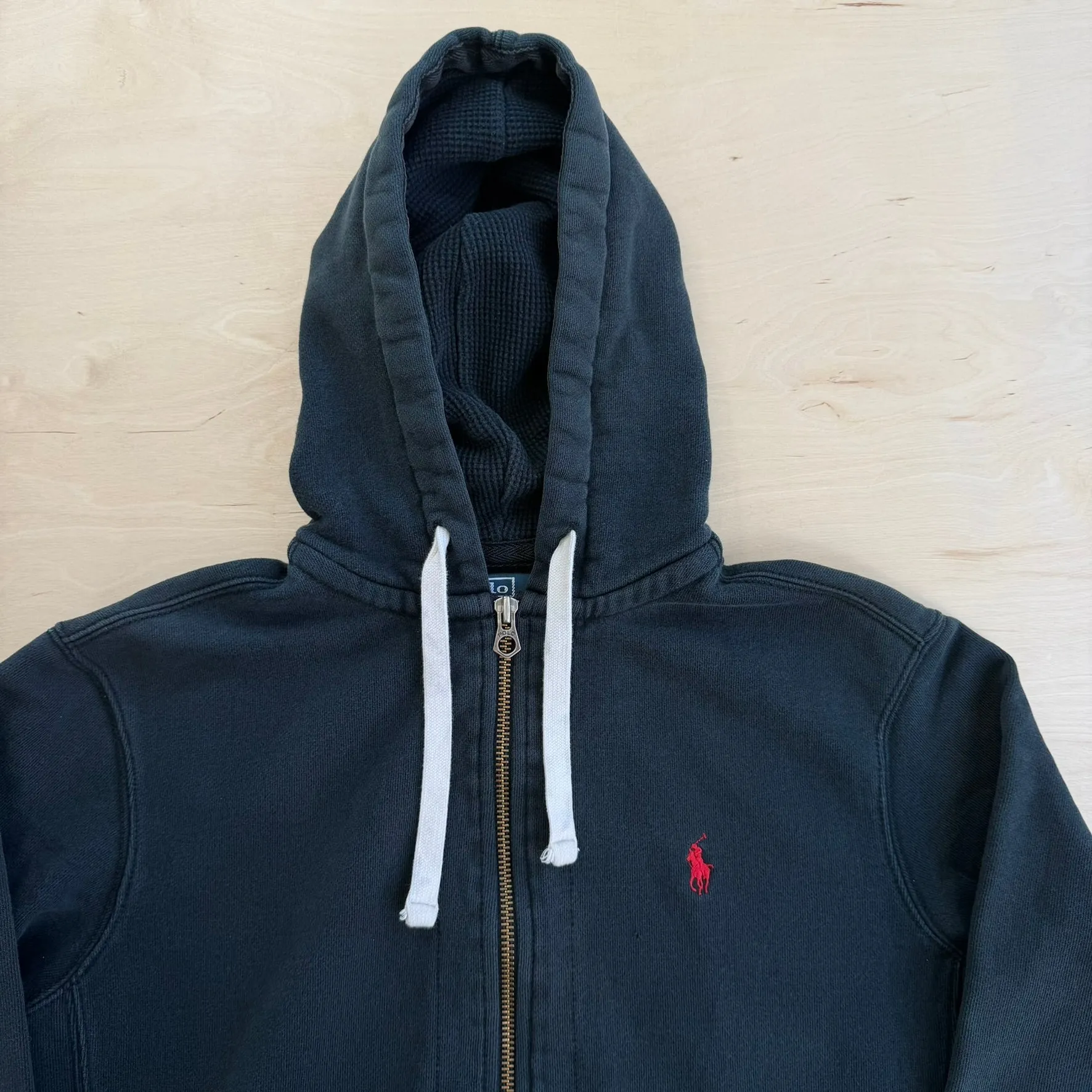 J- Vintage 90s Polo RL Embroidered Logo Zip Up Hoodie - M sold by HG Vintage product image thumbnail 2