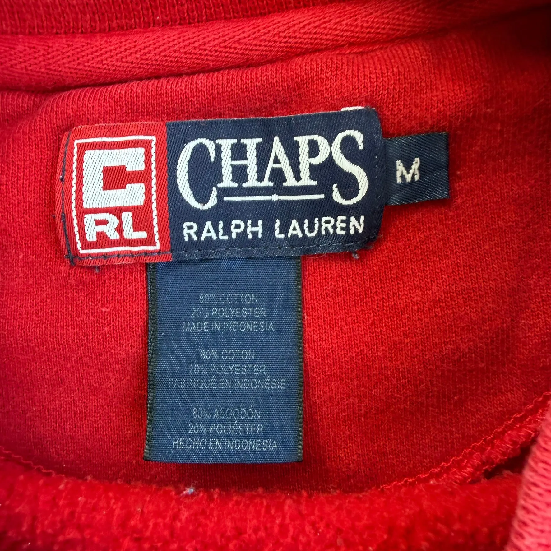 J- Vintage Ralph Lauren Chaps Embroidered US Flag & Text Crewneck - M sold by HG Vintage product image thumbnail 3