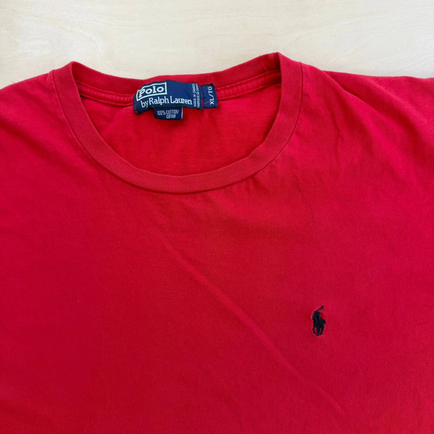 J- Vintage 90s Polo RL Embroidered Logo Made In Canada Tee - XL sold by HG Vintage product image thumbnail 2