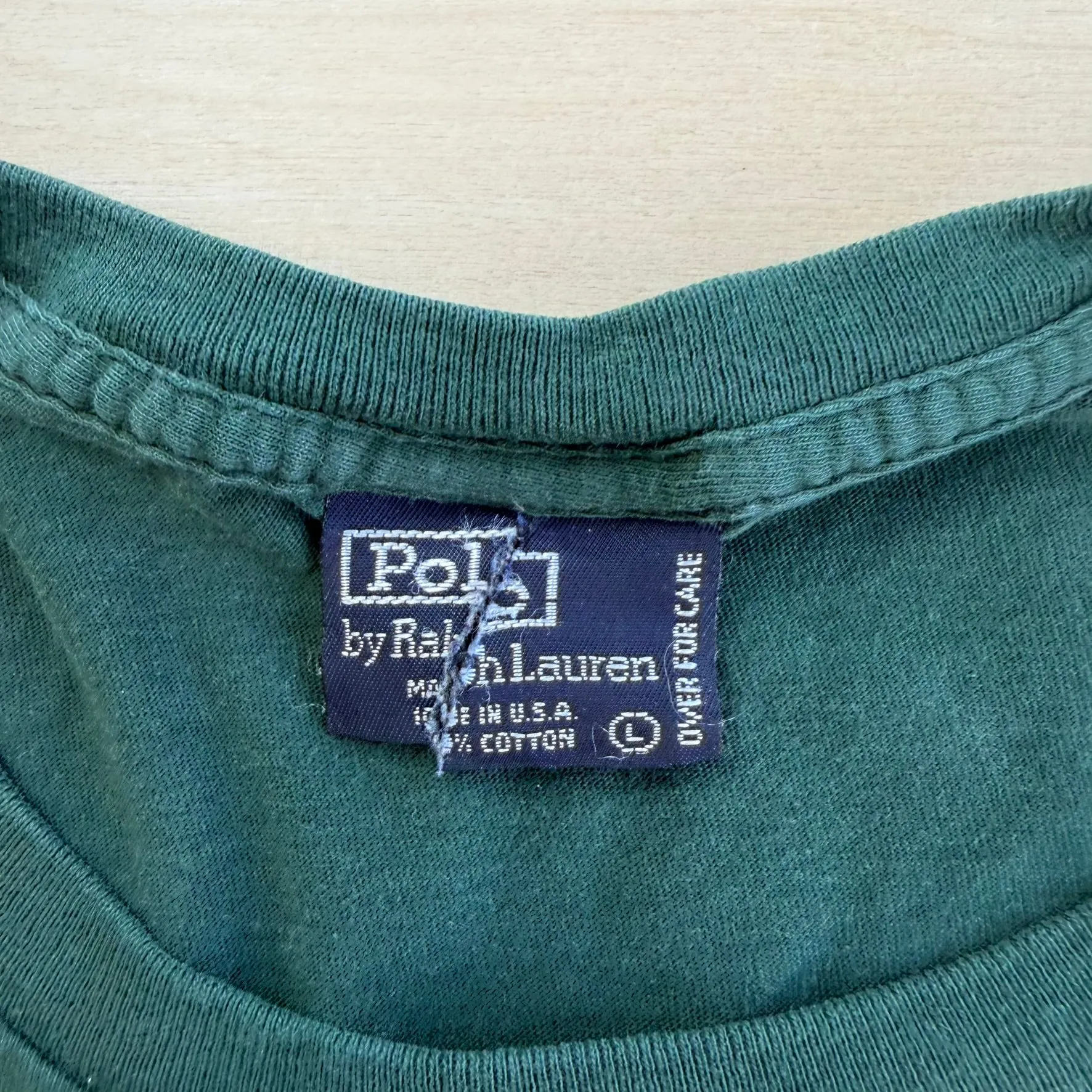 J- Vintage Polo RL Embroidered Logo Made In USA Single Stitch Pocket Long Sleeve Tee - L sold by HG Vintage product image thumbnail 4