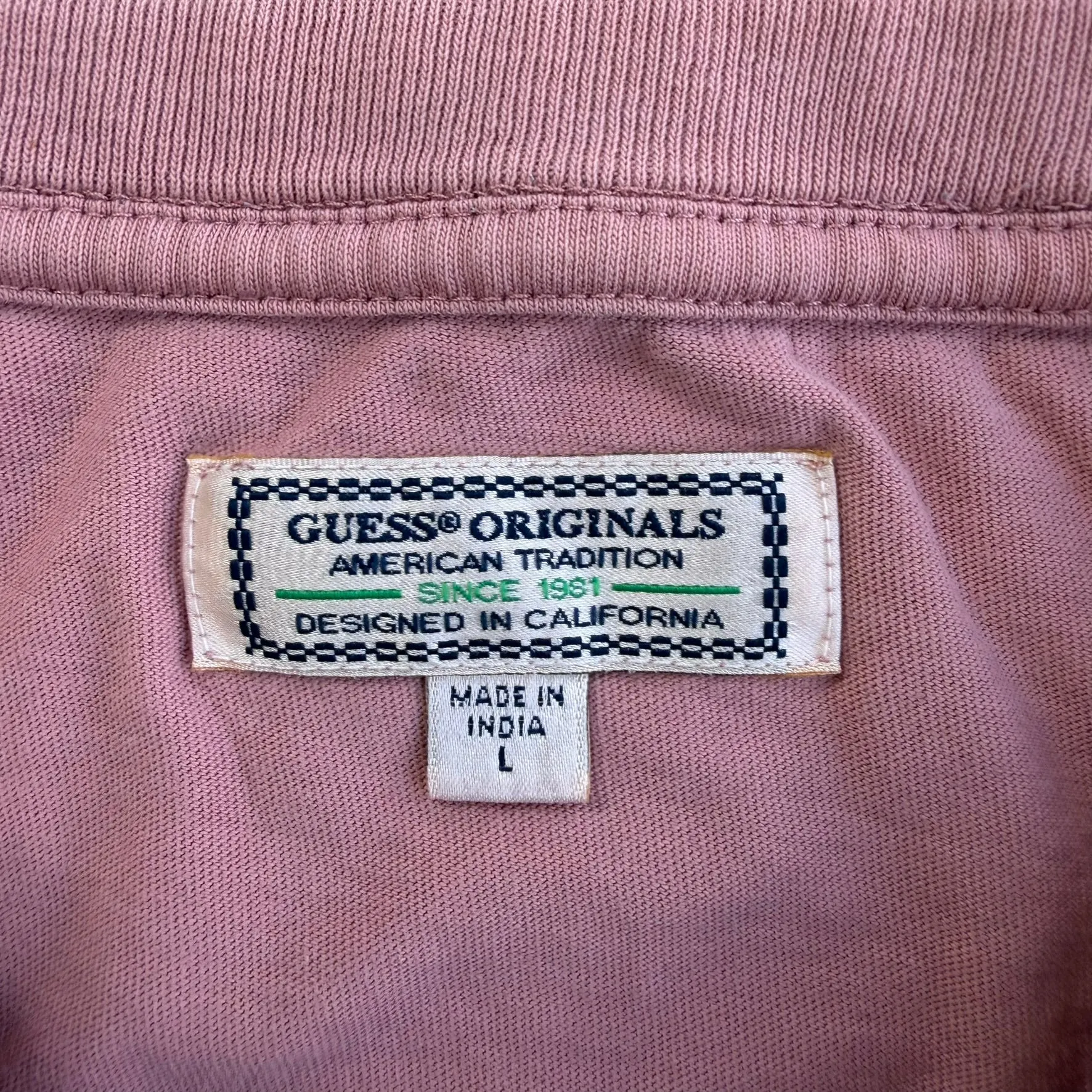 J- Vintage Guess Los Angeles Embroidered Text Color Block Tee - L sold by HG Vintage product image thumbnail 3