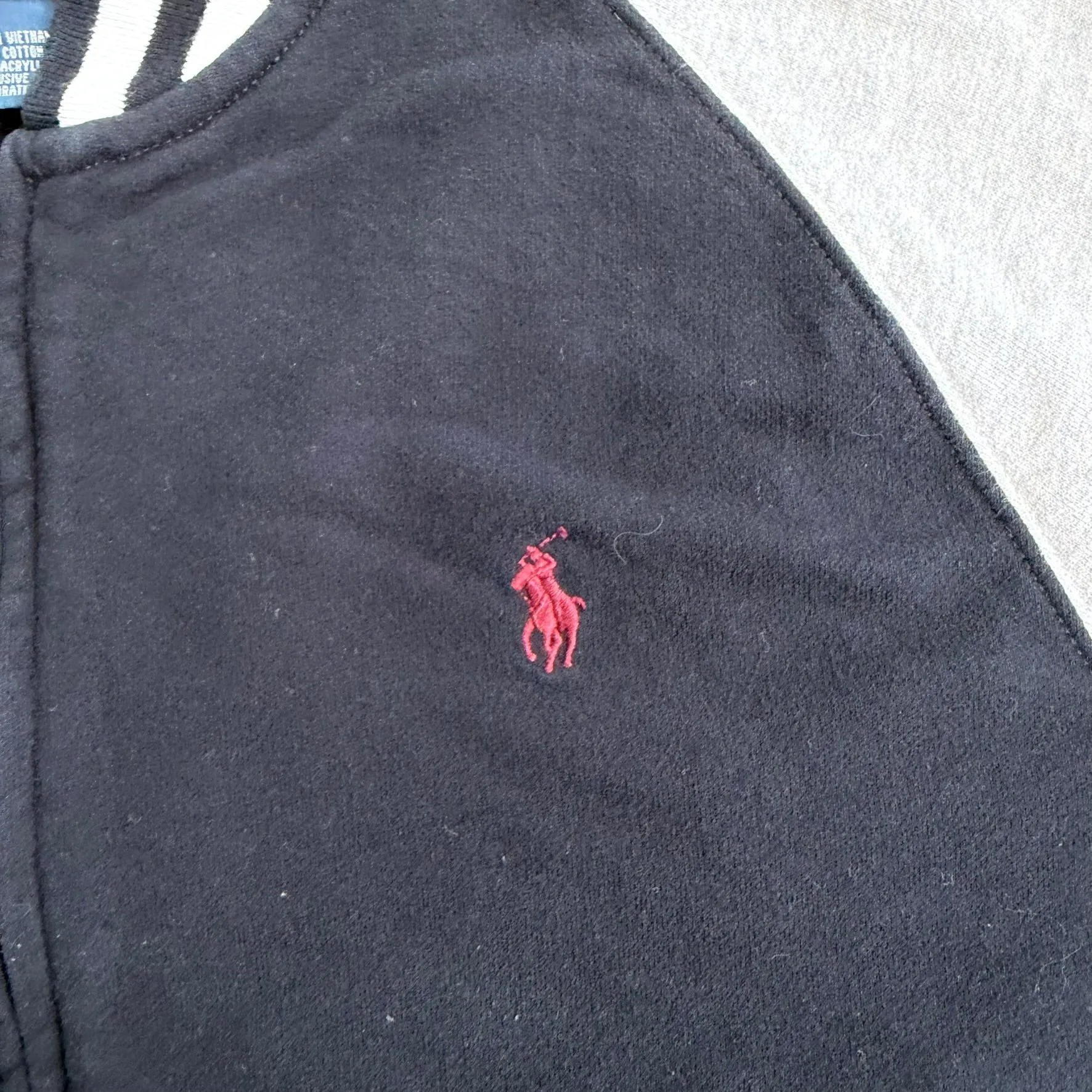 J- Vintage 90s Polo RL Embroidered Logo Zip Up Sweatshirt Track Jacket - L sold by HG Vintage product image thumbnail 3