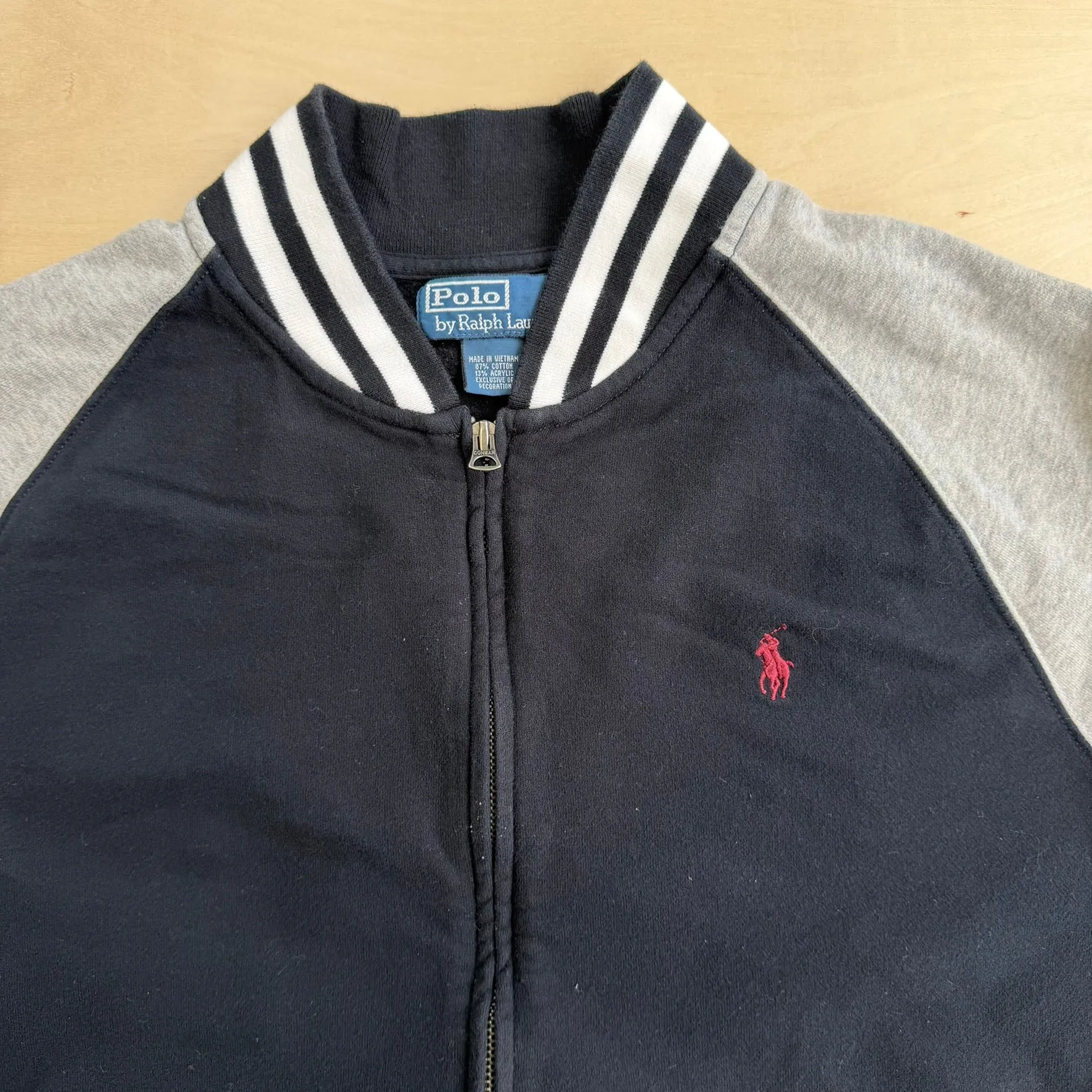 J- Vintage 90s Polo RL Embroidered Logo Zip Up Sweatshirt Track Jacket - L sold by HG Vintage product image thumbnail 2
