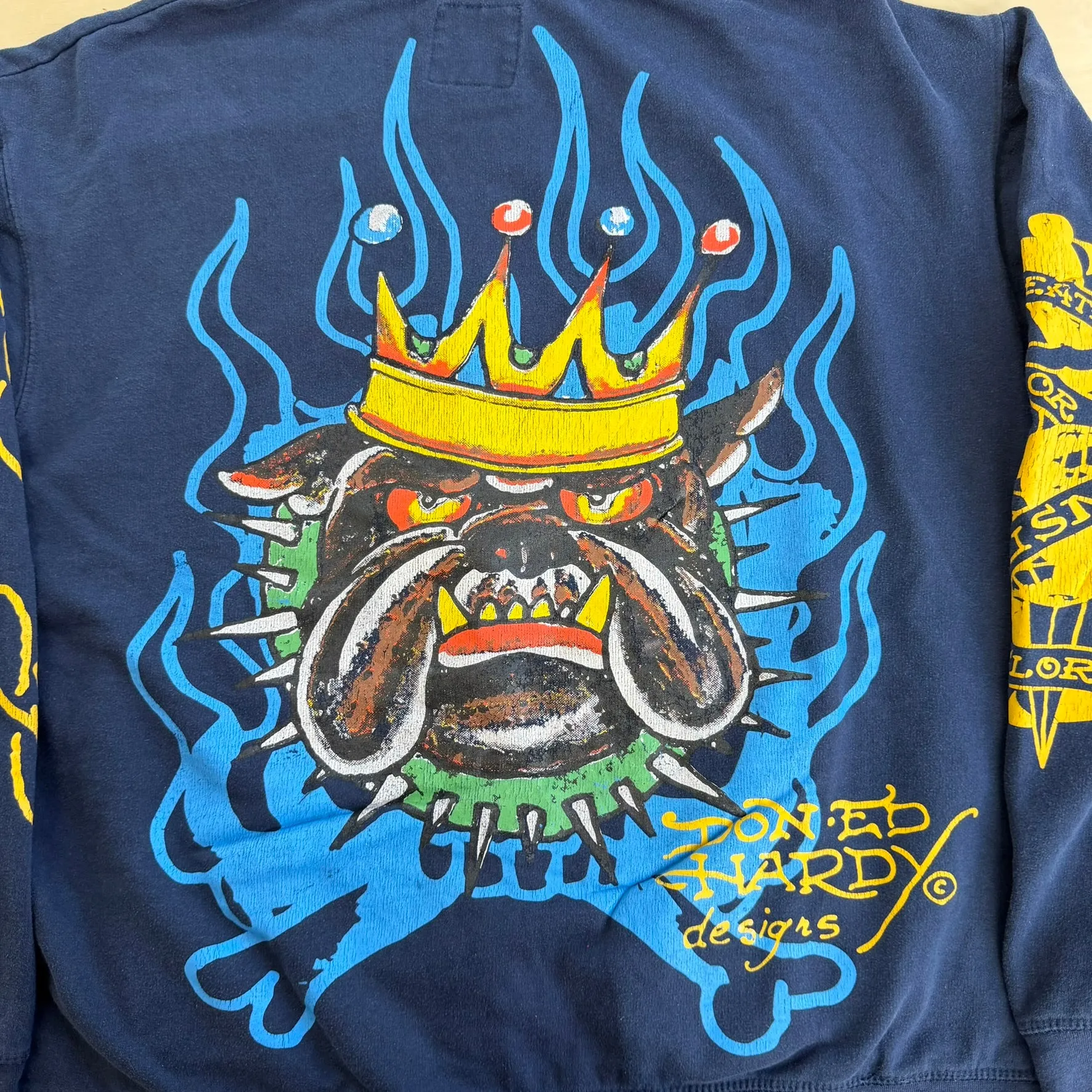J- Vintage Ed Hardy New York Snake & Panther & Dog With Crown Jumbo Print Zip Up Hoodie - 2XL sold by HG Vintage product image thumbnail 5