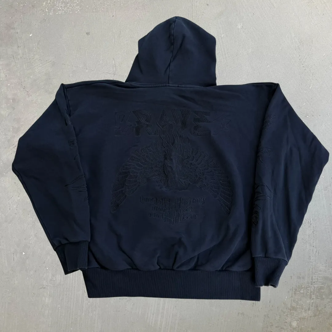 J- Vintage Diesel The Future Is Here Now Embroidered Swirl Hoodie - L sold by HG Vintage product image thumbnail 4