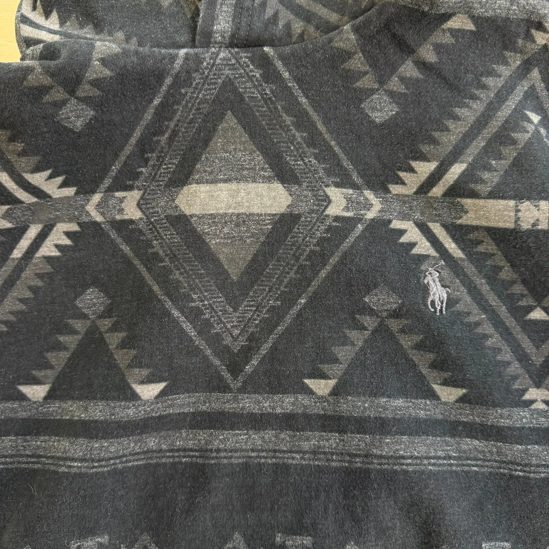J- 2010s Polo RL Embroidered Logo & All Over Print Patterned Hoodie - M sold by HG Vintage product image thumbnail 4