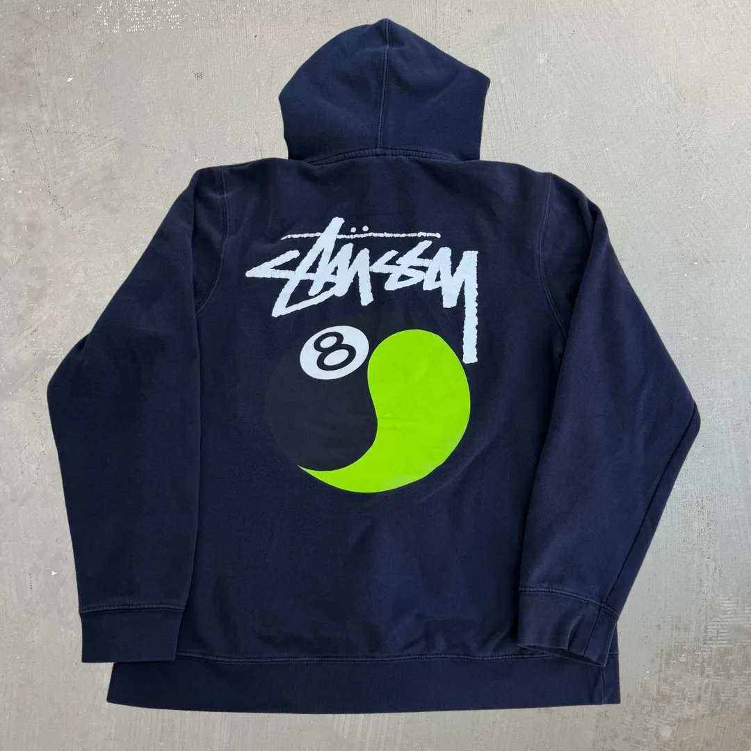 J- Vintage Stussy Ying Yang 8 Ball Graphic Made In USA Hoodie - L sold by HG Vintage product image thumbnail 4