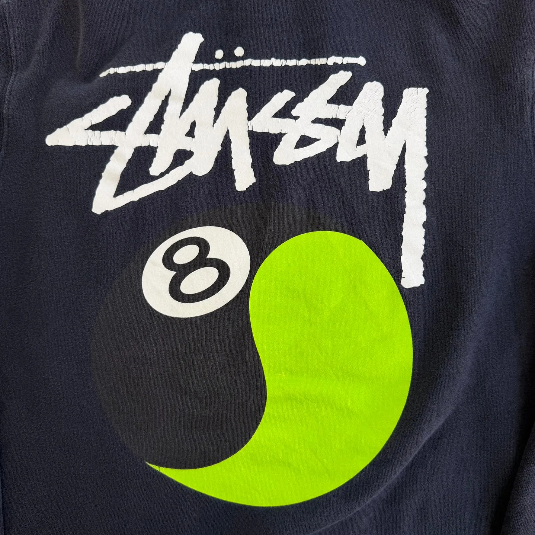 J- Vintage Stussy Ying Yang 8 Ball Graphic Made In USA Hoodie - L sold by HG Vintage product image thumbnail 5