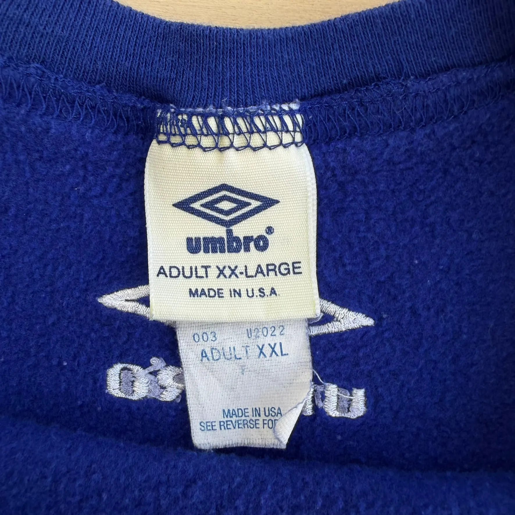 J- Vintage 90s Umbro Embroidered Logo Made In USA Crewneck - 2XL sold by HG Vintage product image thumbnail 4