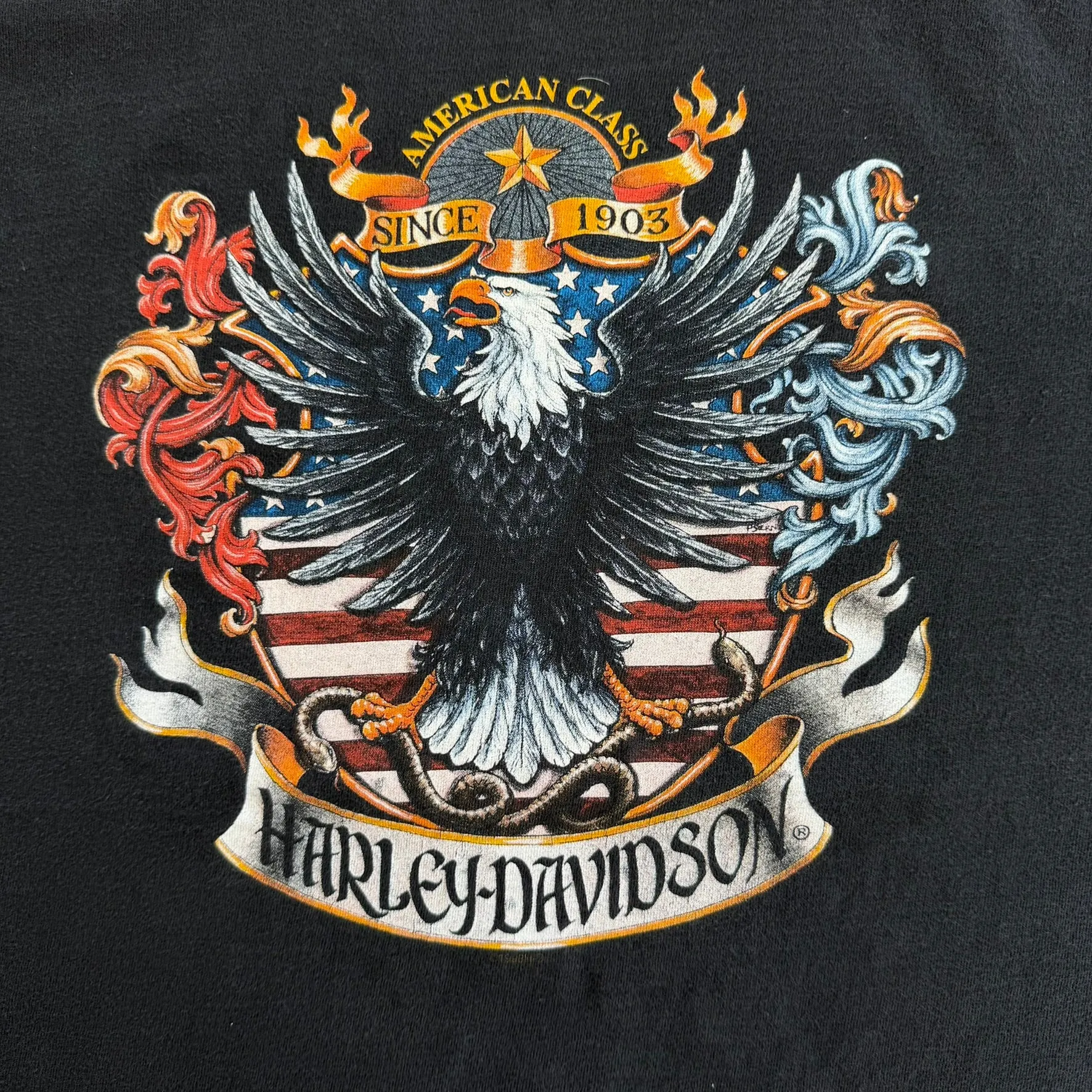 J- Vintage '98 Harley Davidson Temple Texas Graphic Made In USA Single Stitch Tee - XL sold by HG Vintage product image thumbnail 2