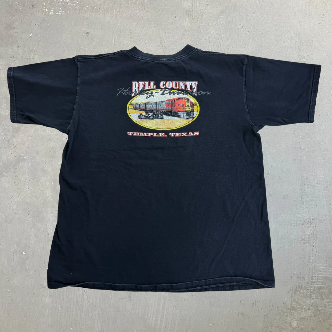 J- Vintage '98 Harley Davidson Temple Texas Graphic Made In USA Single Stitch Tee - XL sold by HG Vintage product image thumbnail 3