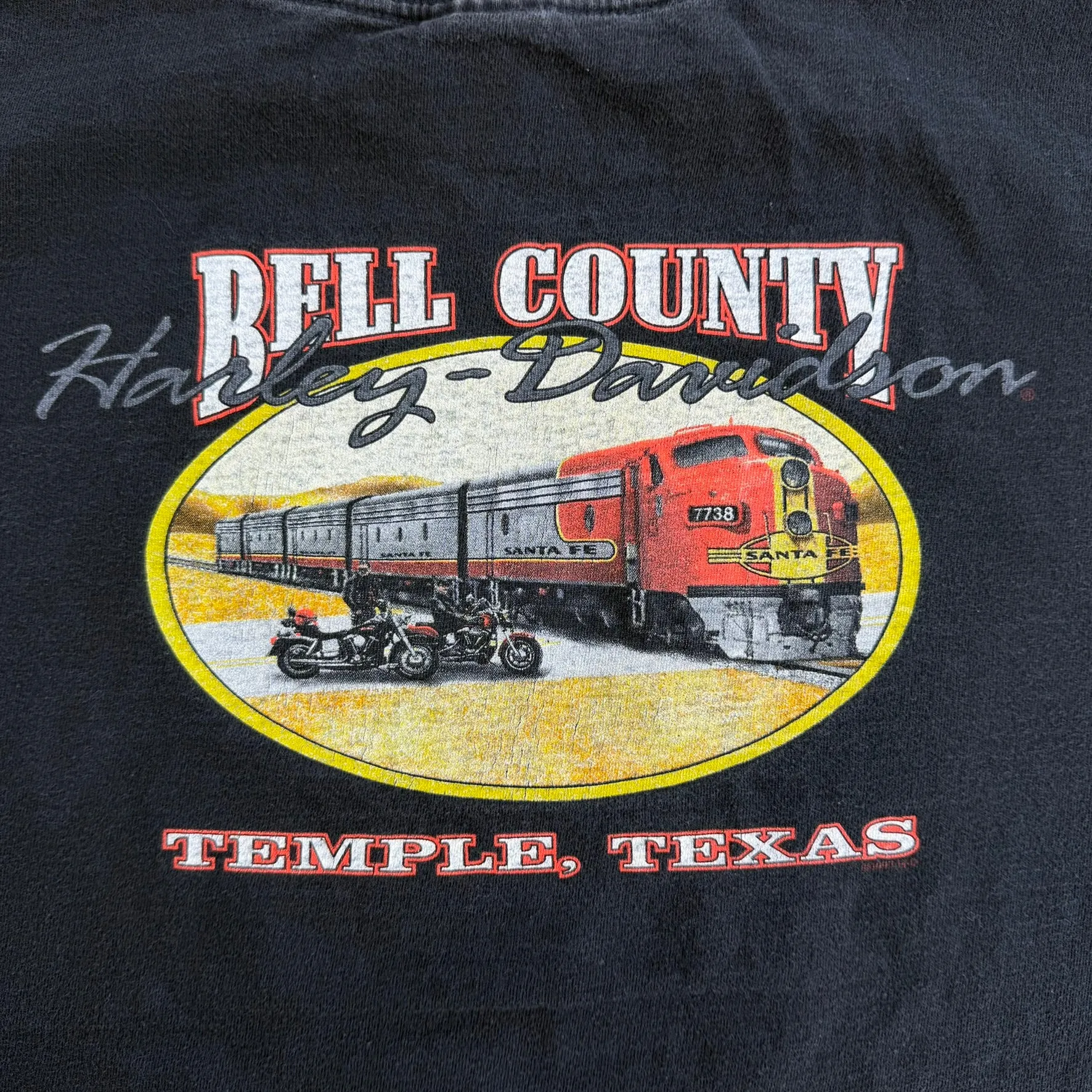 J- Vintage '98 Harley Davidson Temple Texas Graphic Made In USA Single Stitch Tee - XL sold by HG Vintage product image thumbnail 4