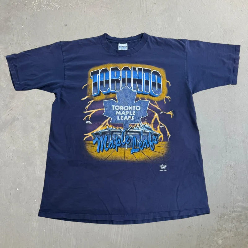 J- Vintage '94 Toronto Maple Leafs NHL Arena Graphic & Text Tee - XL made by HG Vintage