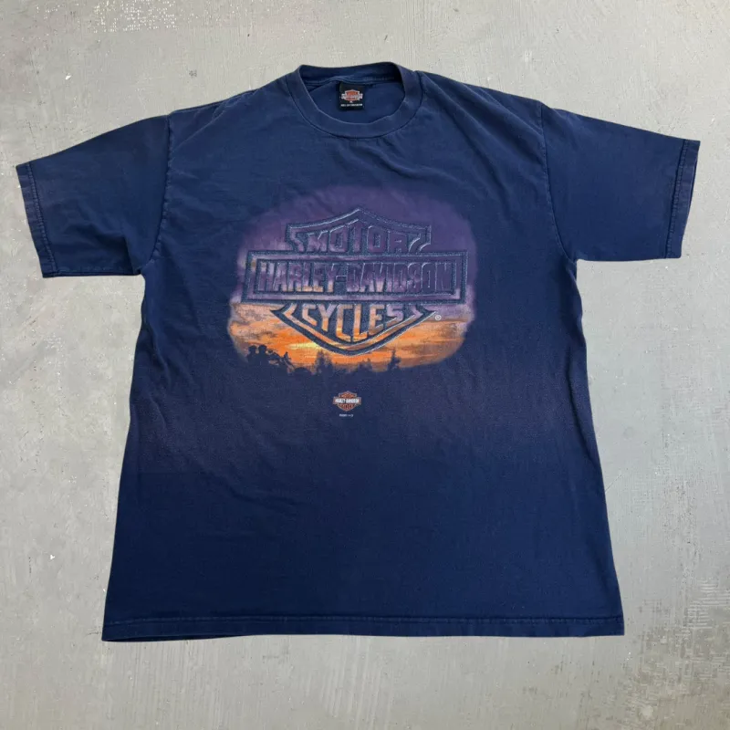 J- Vintage '00 Harley Davidson Ft Lauderdale Florida Graphic Made In USA Tee - XL made by Harley-Davidson