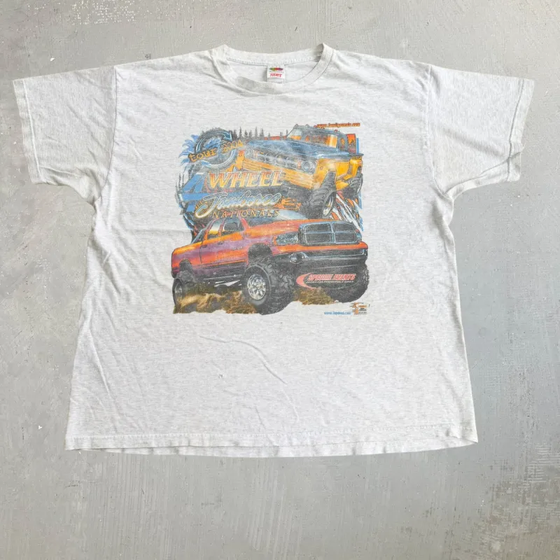 J- Vintage '04 4 Wheels Jamboree Nationals Trucks Graphic Tee - 2XL made by HG Vintage