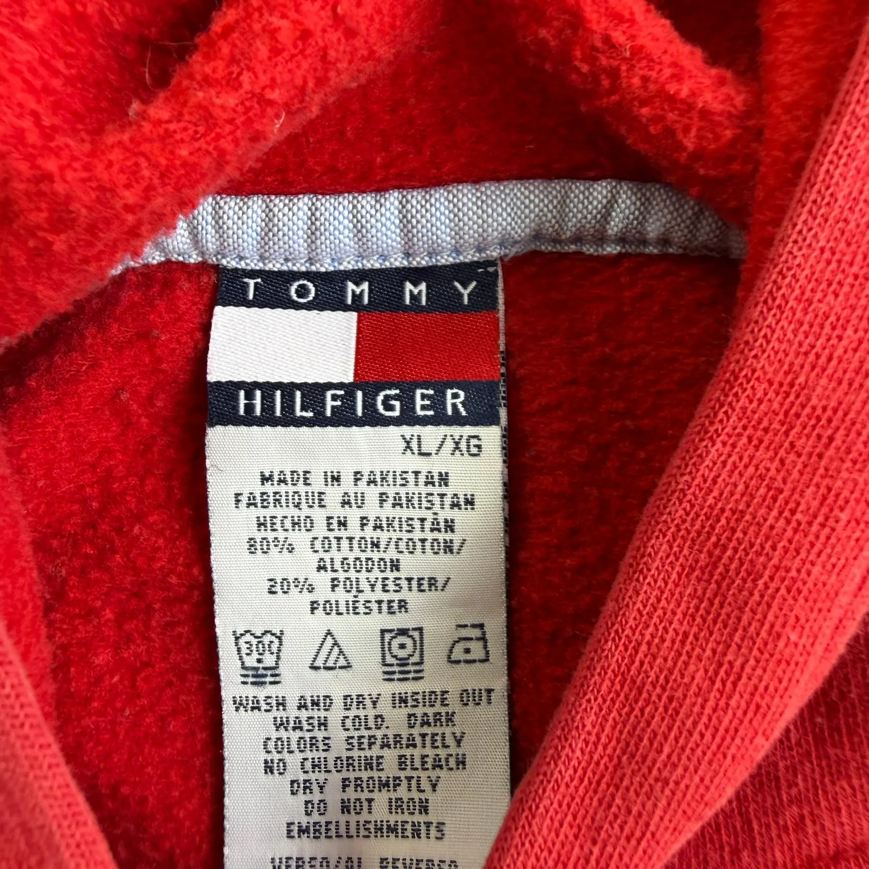 J- Vintage 90s Tommy Hilfiger Collegiate Style Text Graphic Hoodie - XL (fits L) sold by HG Vintage product image thumbnail 3