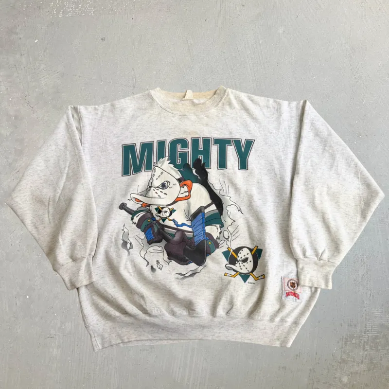 J- Vintage Anaheim Mighty Ducks NHL Nutmeg Graphic Crewneck - XL made by HG Vintage