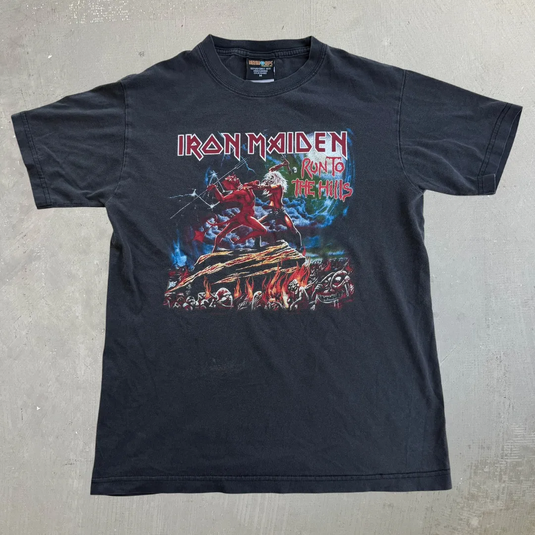 J- Vintage '06 Iron Maiden Artimonde Run To The Hills Graphic Tee - M sold by HG Vintage