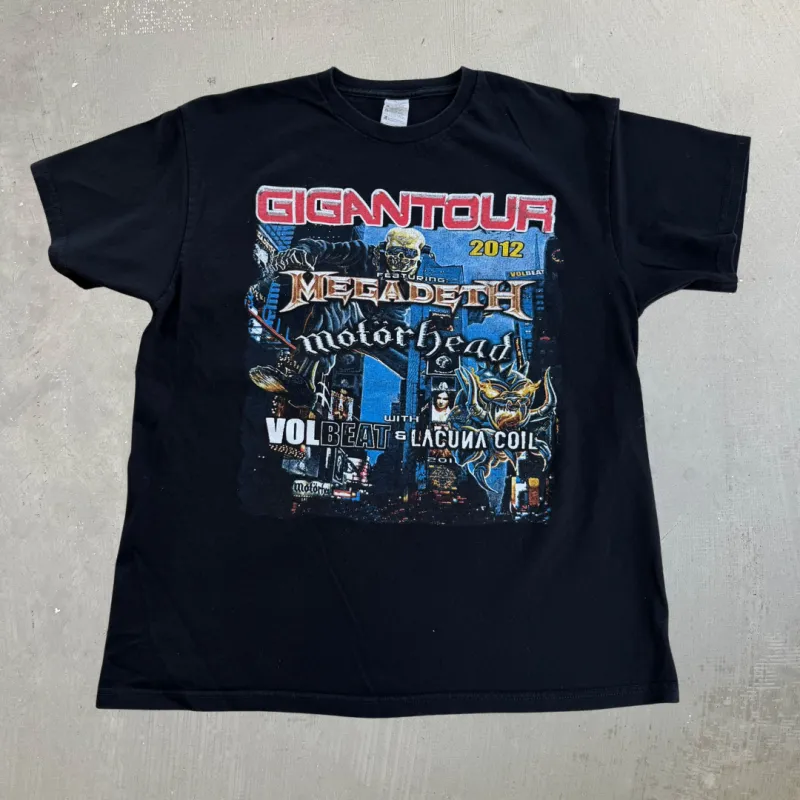 J- Vintage '12 Megadeth Gigantour Graphic Tour Tee - L made by HG Vintage