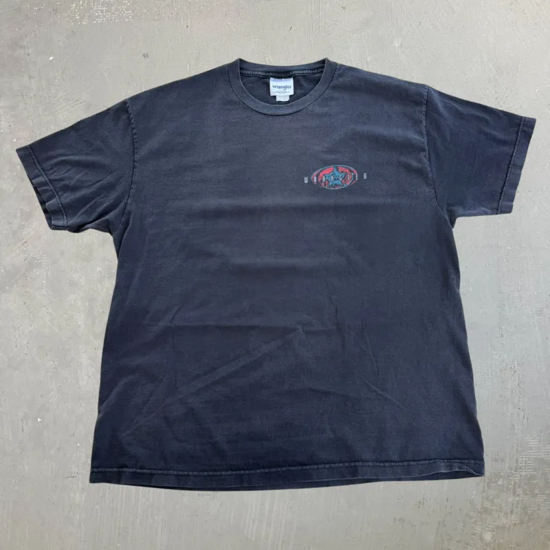 J- Vintage 90s Wrangler Professional Bull Rider Picture Graphic Tee - XL made by HG Vintage