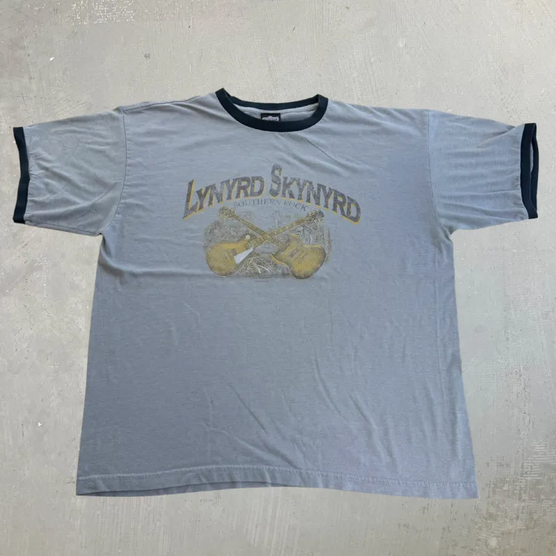 J- Vintage Lynyrd Skynyrd Southern Rock Graphic Winterland Tag Ringer Tee - XL made by HG Vintage