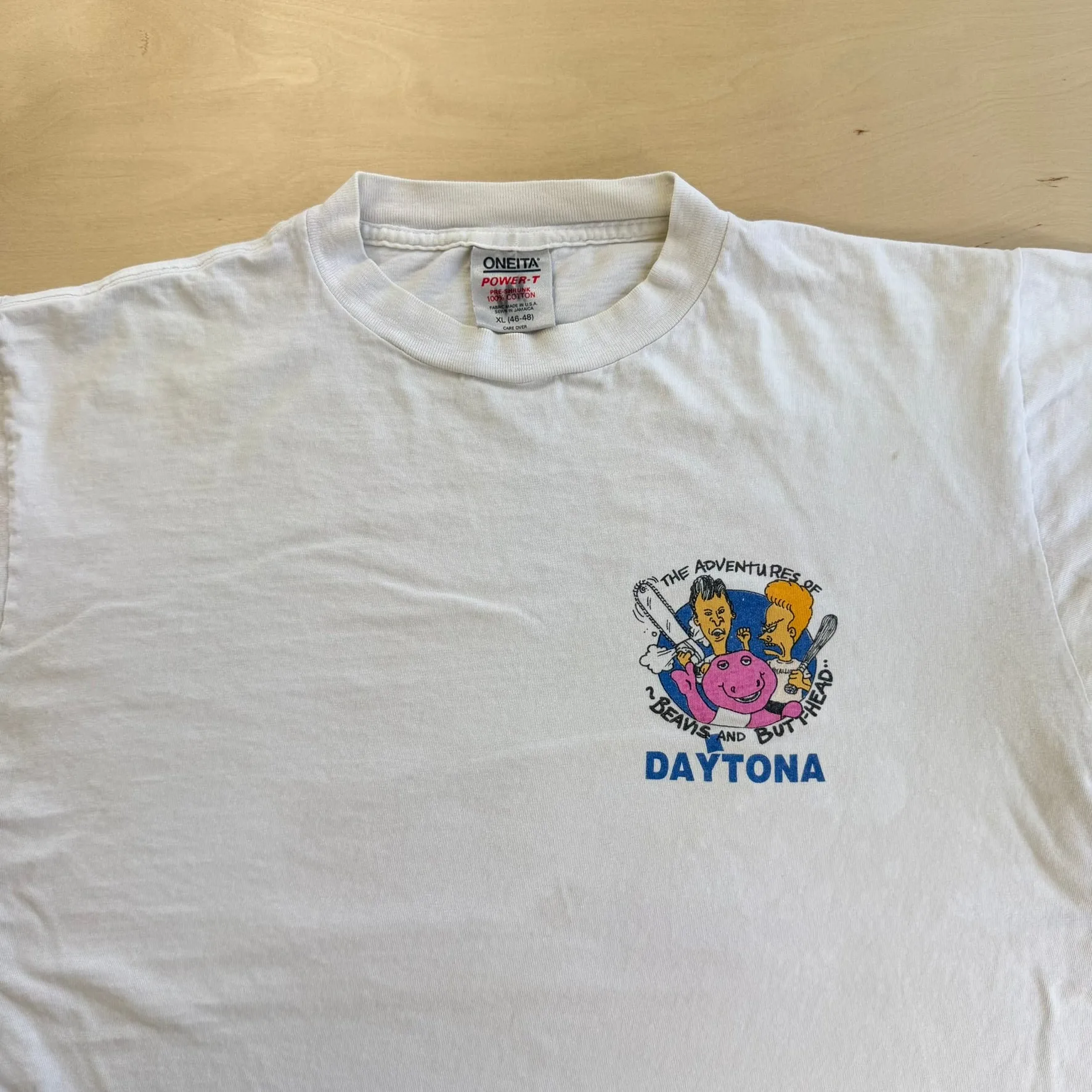 J- Vintage '94 The Adventures Of Beavis & Butthead Daytona Spring Break Graphic Single Stitch Tee - XL sold by HG Vintage product image thumbnail 2