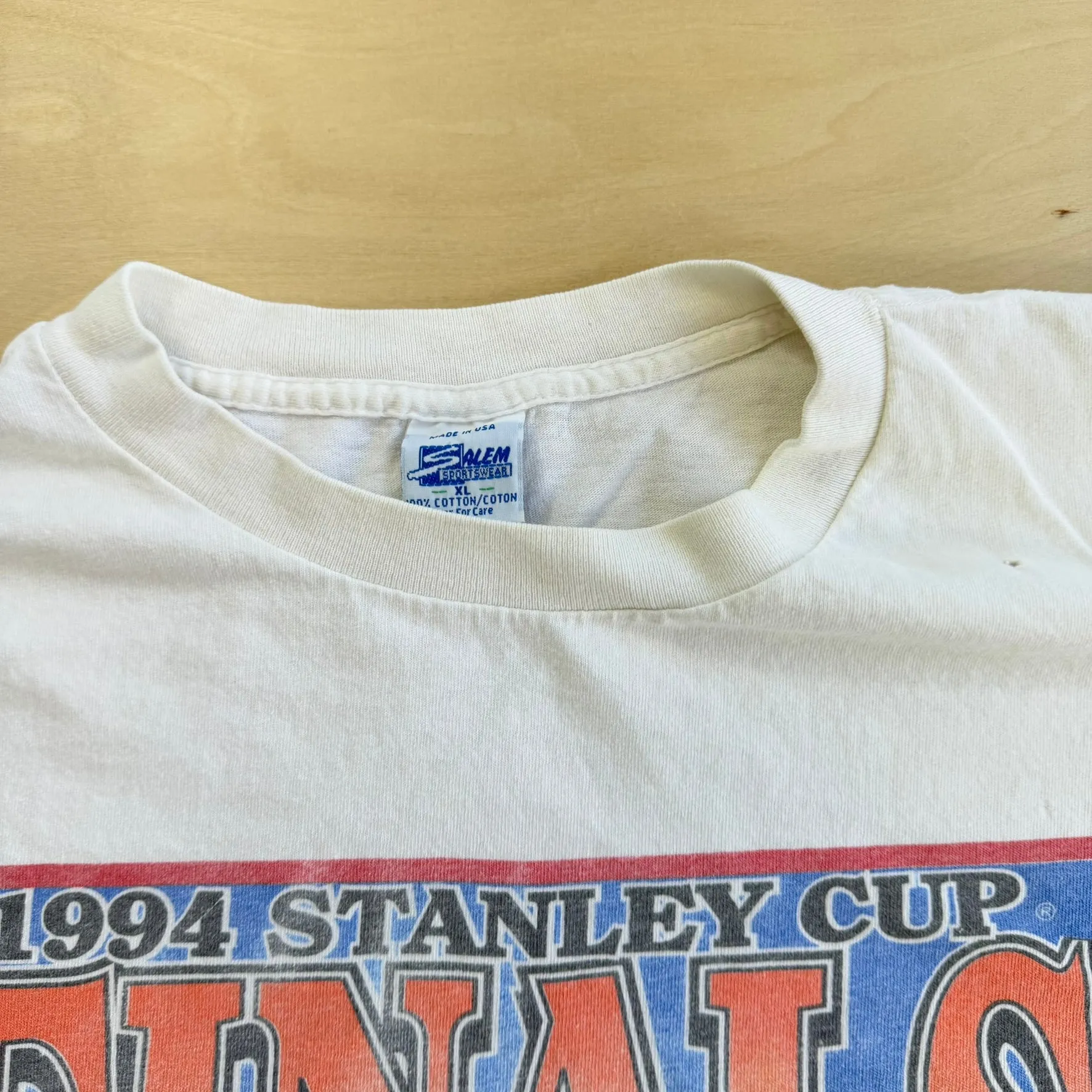 J- Vintage '94 NHL Stanley Cup Finals Canucks Vs Rangers Graphic Single Stitch Tee - XL sold by HG Vintage product image thumbnail 4