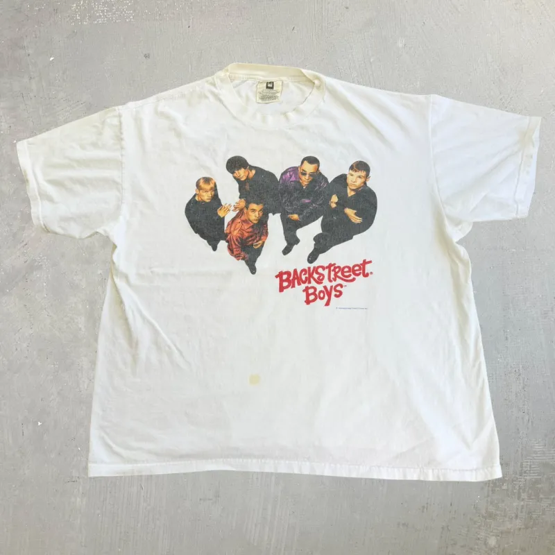 J- Vintage '98 Backstreet Boys Picture Graphic Winterland Tag Tee - XL made by HG Vintage