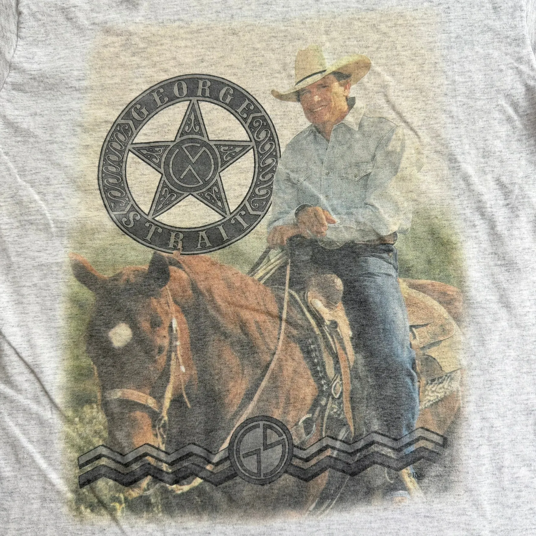 J- Vintage '94 George Strait USA Tour Picture Made In USA Single Stitch Tee - L sold by HG Vintage product image thumbnail 2