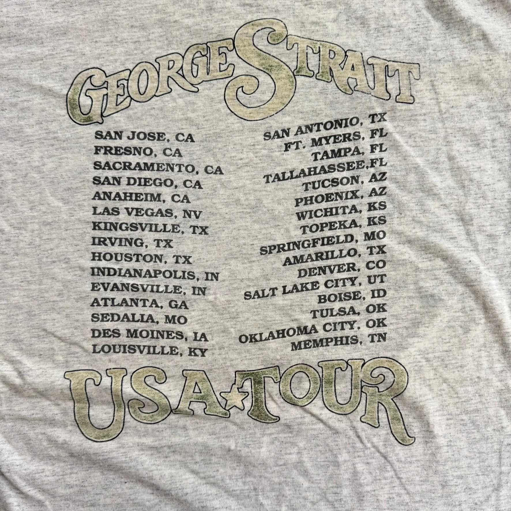 J- Vintage '94 George Strait USA Tour Picture Made In USA Single Stitch Tee - L sold by HG Vintage product image thumbnail 4