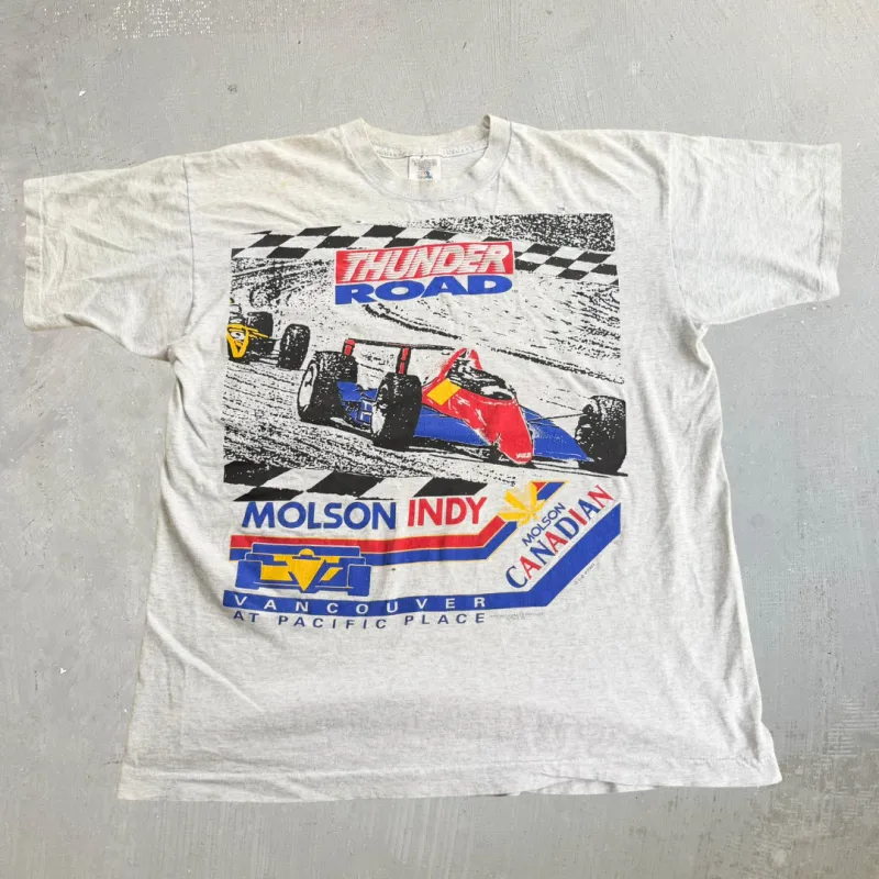 J- Vintage '93 Molson Canadian Molson Indy Thunder Road Vancouver Single Stitch Tee - XL made by Nascar