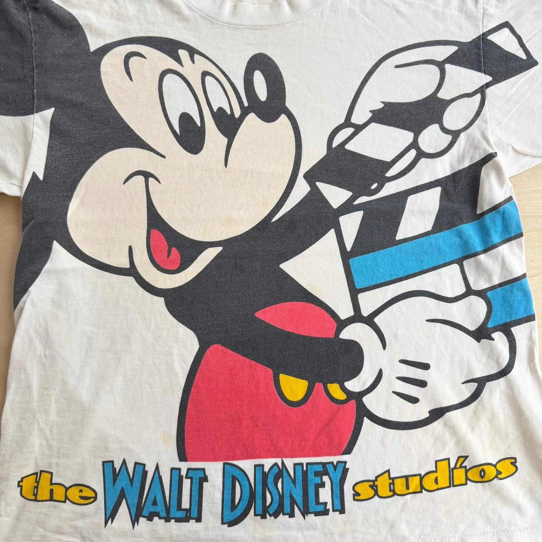 J- Vintage 90s Disney Mickey Mouse The Walt Disney Studio Jumbo Print Single Stitch Tee - XL sold by HG Vintage product image thumbnail 2