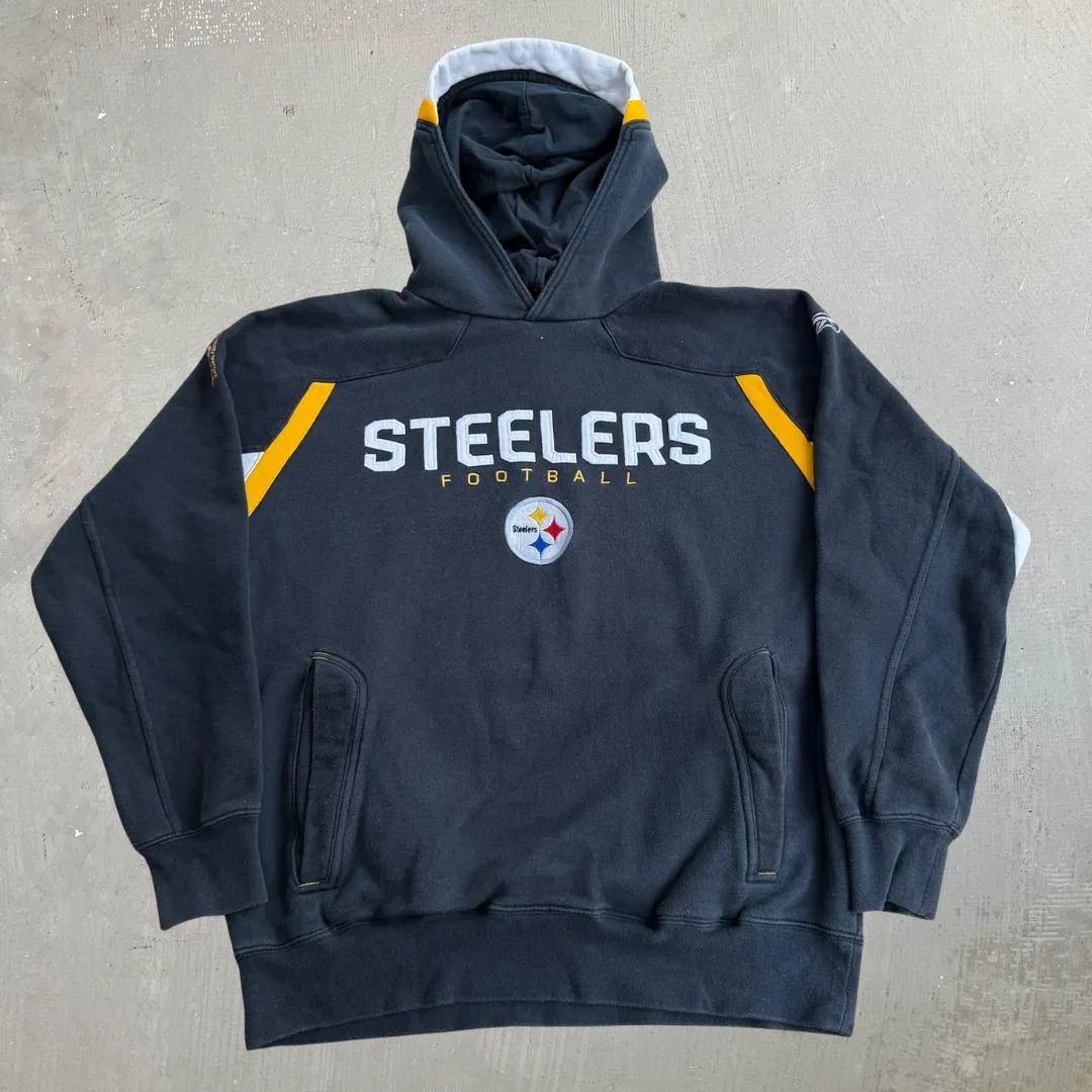 J- Vintage Pittsburgh Steelers NFL Reebok Embroidered Logo Graphic Hoodie - S sold by HG Vintage