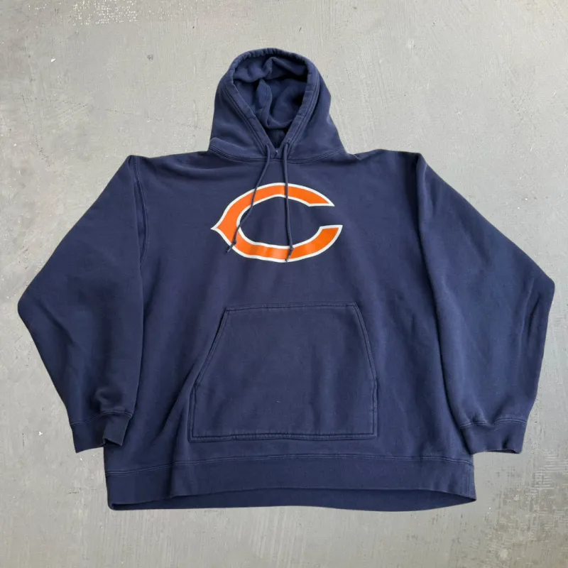 J- Vintage Chicago Bears NFL Reebok Logo Graphic Hoodie - XL made by HG Vintage