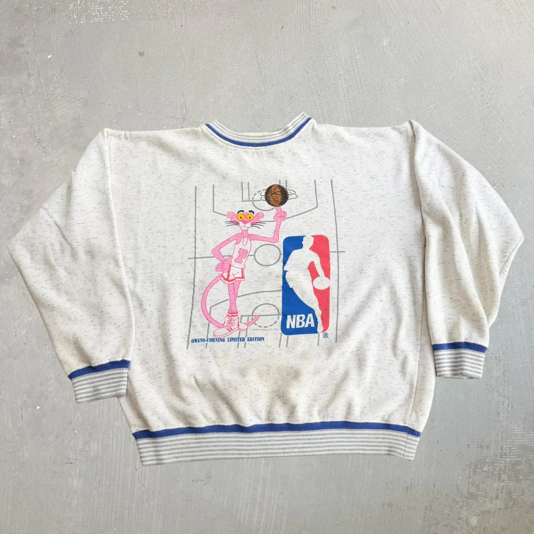 J- Vintage '92 NBA & Pink Panther Limited Edition Graphic Crewneck - L sold by HG Vintage