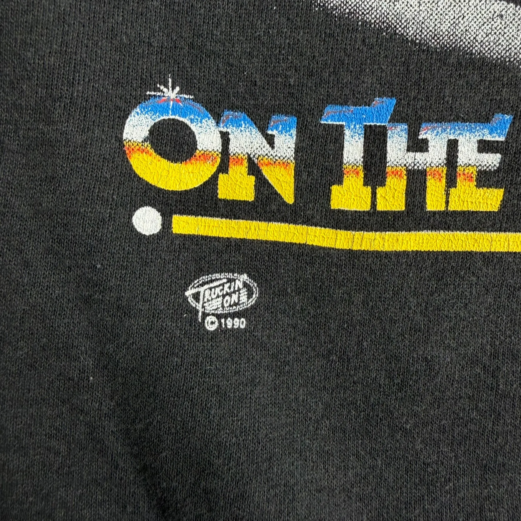 J- Vintage '90 Truckin' On Girard Ohio On The Road Again Graphic & Text Made In USA Crewneck - L sold by HG Vintage product image thumbnail 5