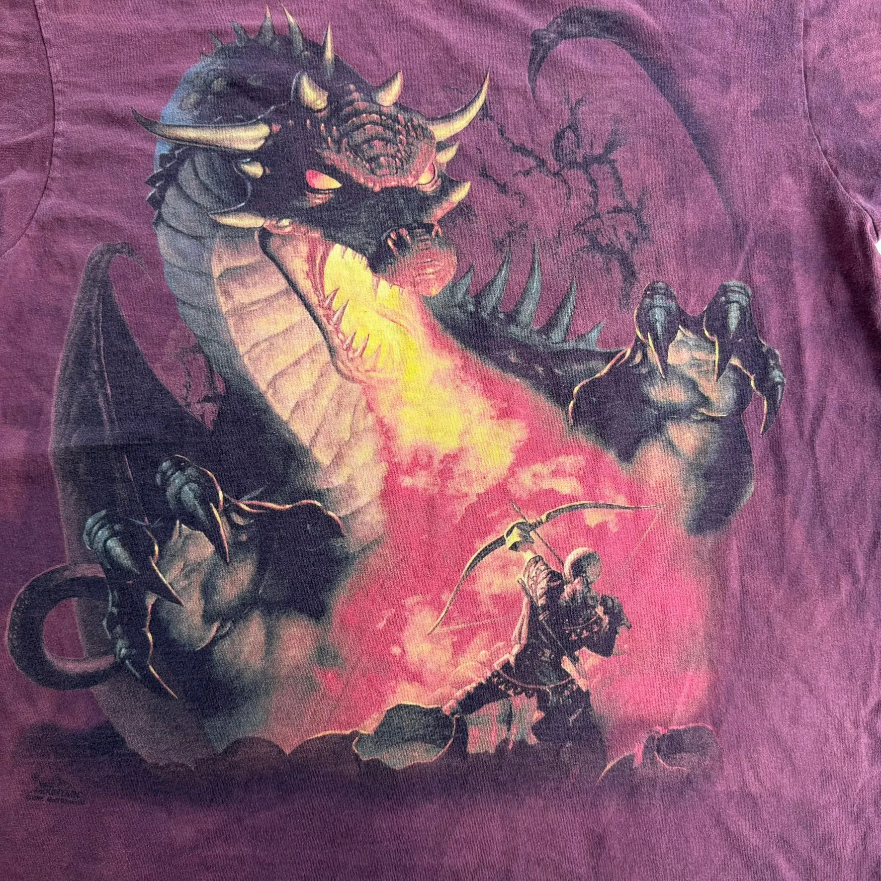 J- Vintage '05 The Mountain Dragon & Archer Jumbo Print Acid Wash Made In USA Tee - L sold by HG Vintage product image thumbnail 2