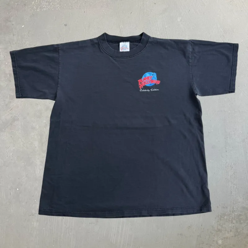 J- Vintage '91 Planet Hollywood Sylvester Stallone Graphic Made In USA Tee - L made by Hard Rock Cafe