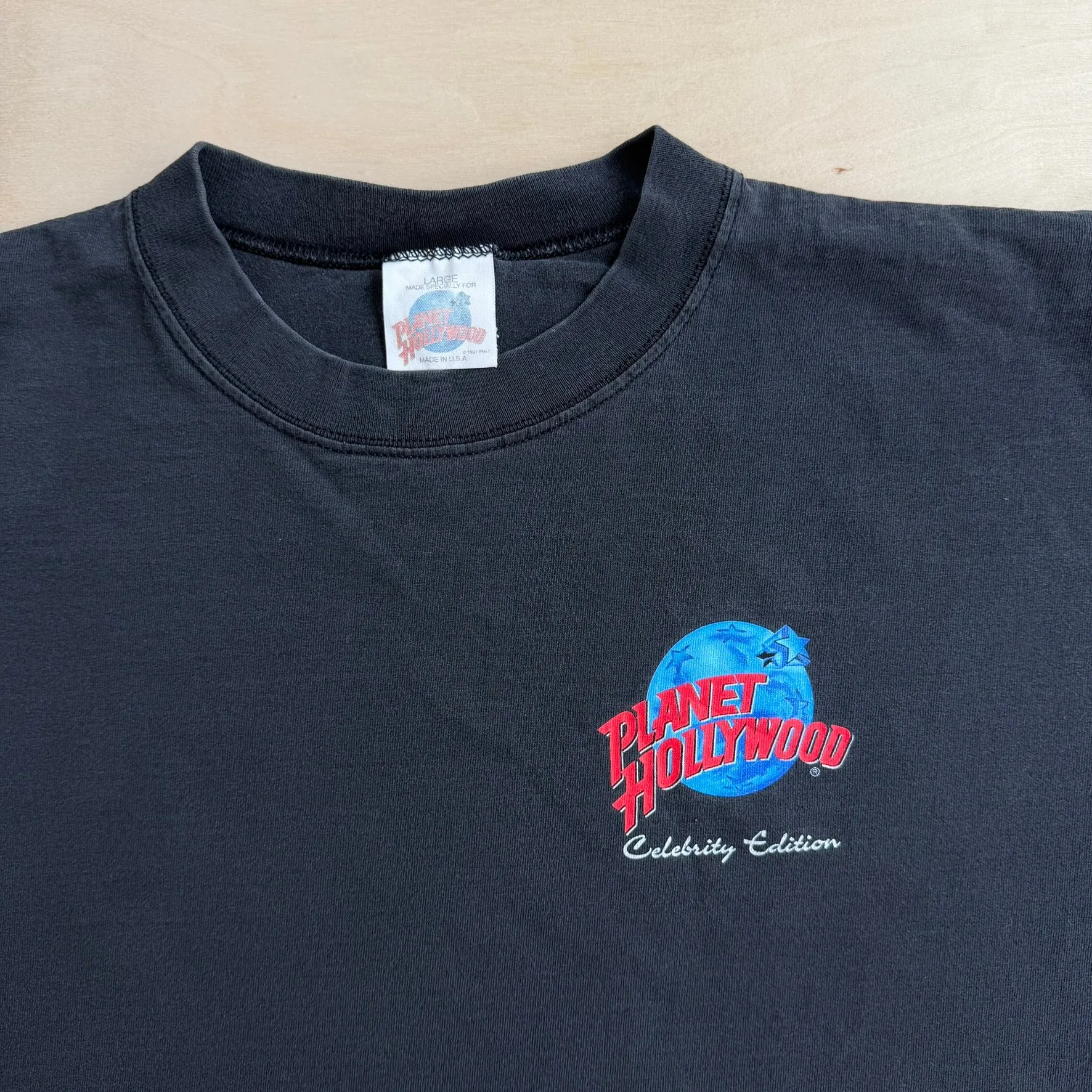 J- Vintage '91 Planet Hollywood Sylvester Stallone Graphic Made In USA Tee - L sold by HG Vintage product image thumbnail 2