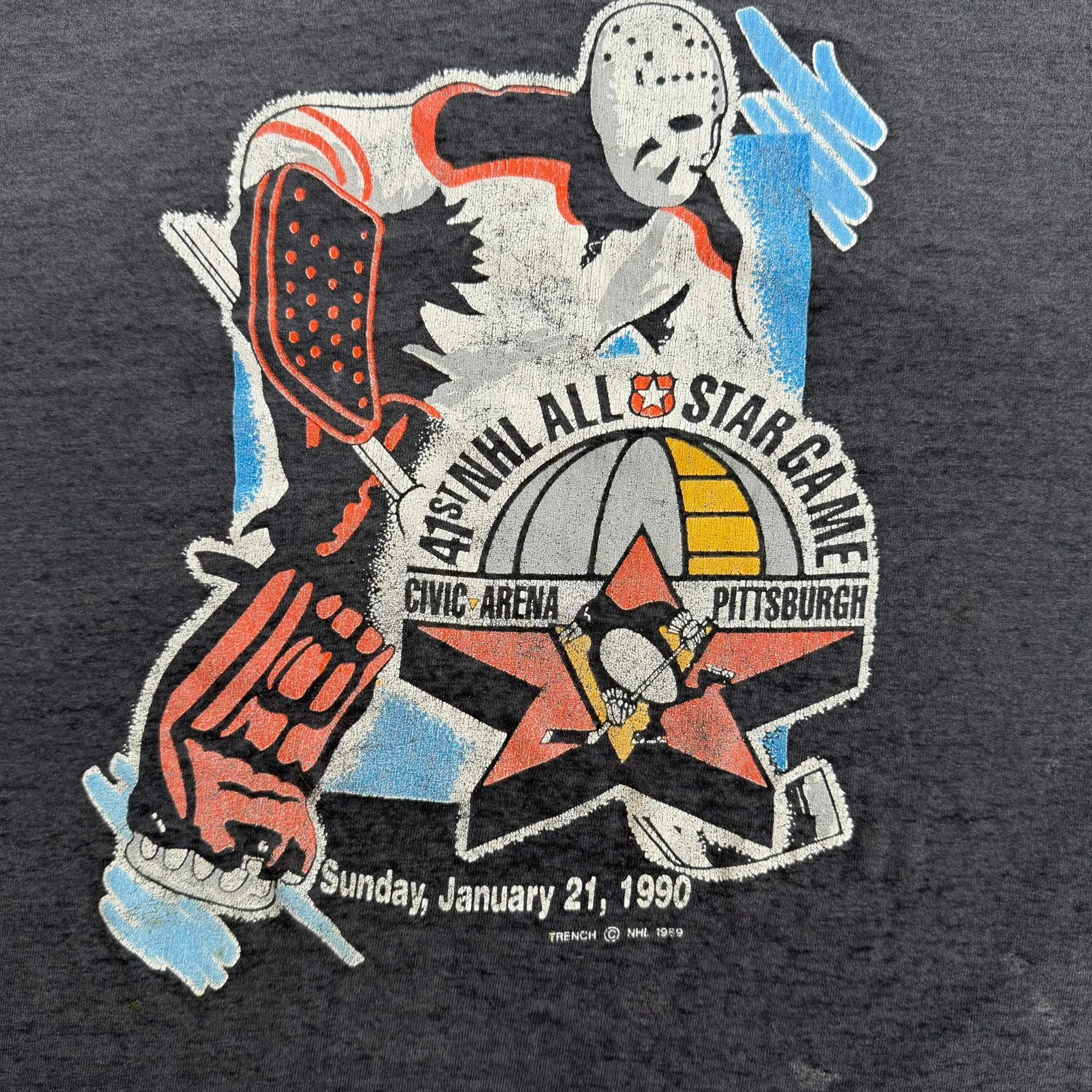 J- Vintage '90 NHL All Star Weekend Game Pittsburgh Graphic Made In USA Single Stitch Tee - 2XL sold by HG Vintage product image thumbnail 2