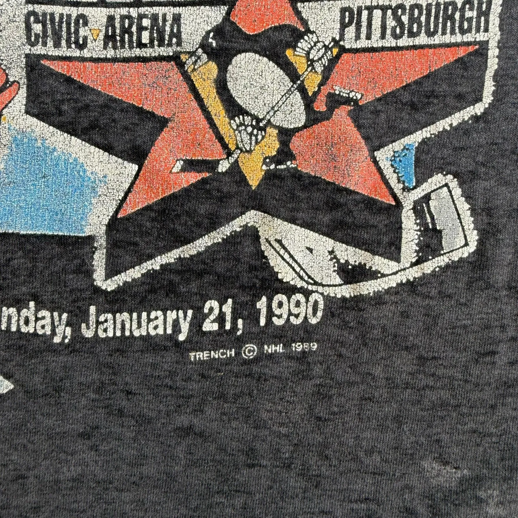 J- Vintage '90 NHL All Star Weekend Game Pittsburgh Graphic Made In USA Single Stitch Tee - 2XL sold by HG Vintage product image thumbnail 3