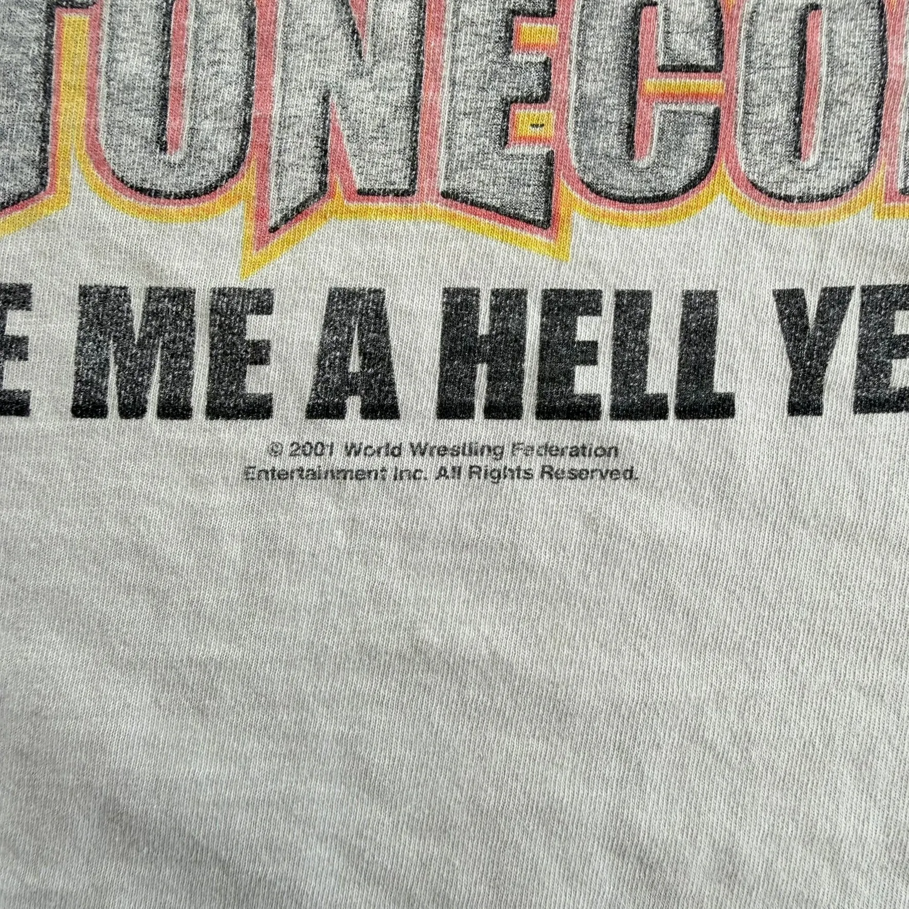 J- Vintage '01 WWE Stone Cold Steve Austin Give Me A Hell Yeah Graphic Tee - XL sold by HG Vintage product image thumbnail 3
