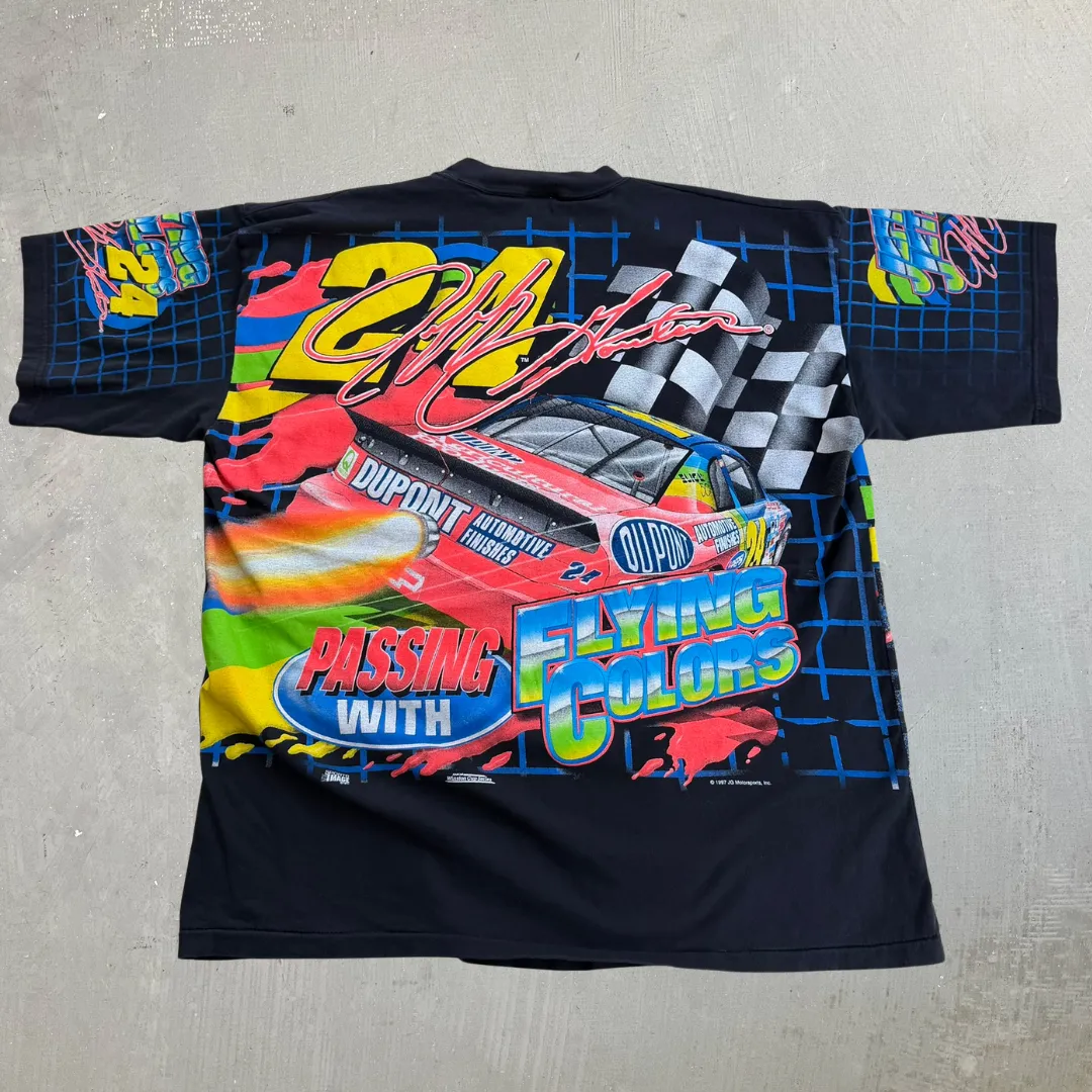 J- Vintage '97 Nascar Jeff Gordon Jeff's Jet Jumbo Print Graphic Made In USA Tee - XL sold by HG Vintage product image thumbnail 4