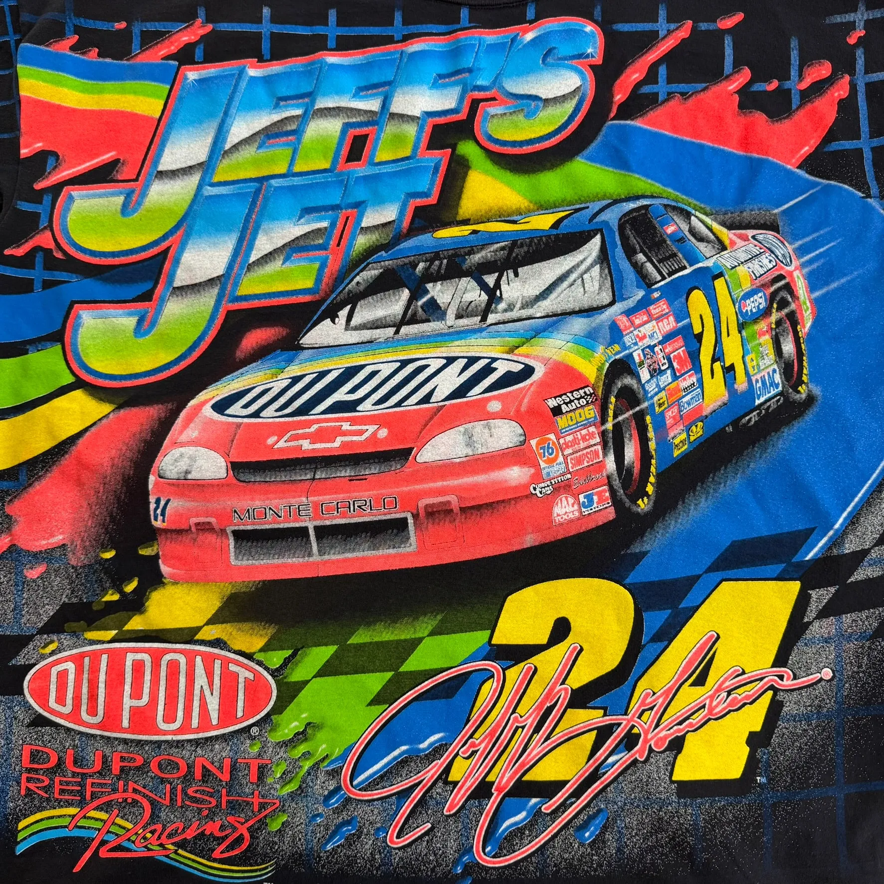 J- Vintage '97 Nascar Jeff Gordon Jeff's Jet Jumbo Print Graphic Made In USA Tee - XL sold by HG Vintage product image thumbnail 2